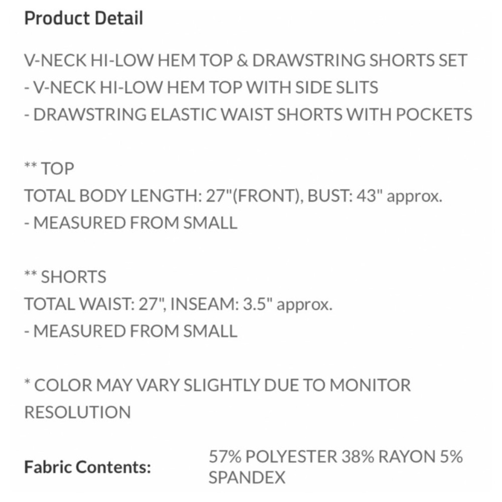 111 ❤️Comfy olive lounge wear set shorts top - Picture 2 of 2